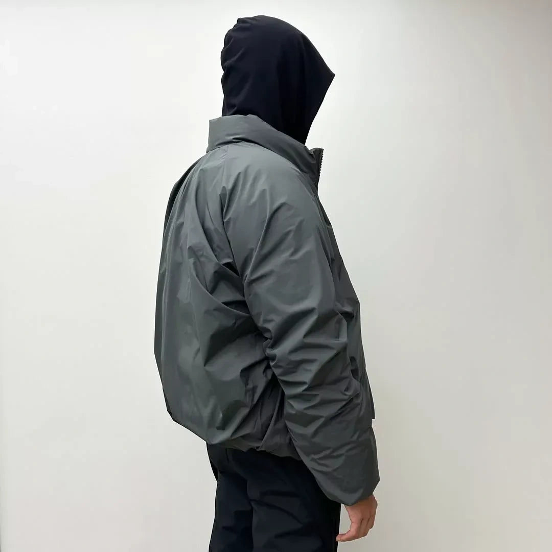 Relaxed Fit Slate Grey Puffer Jacket