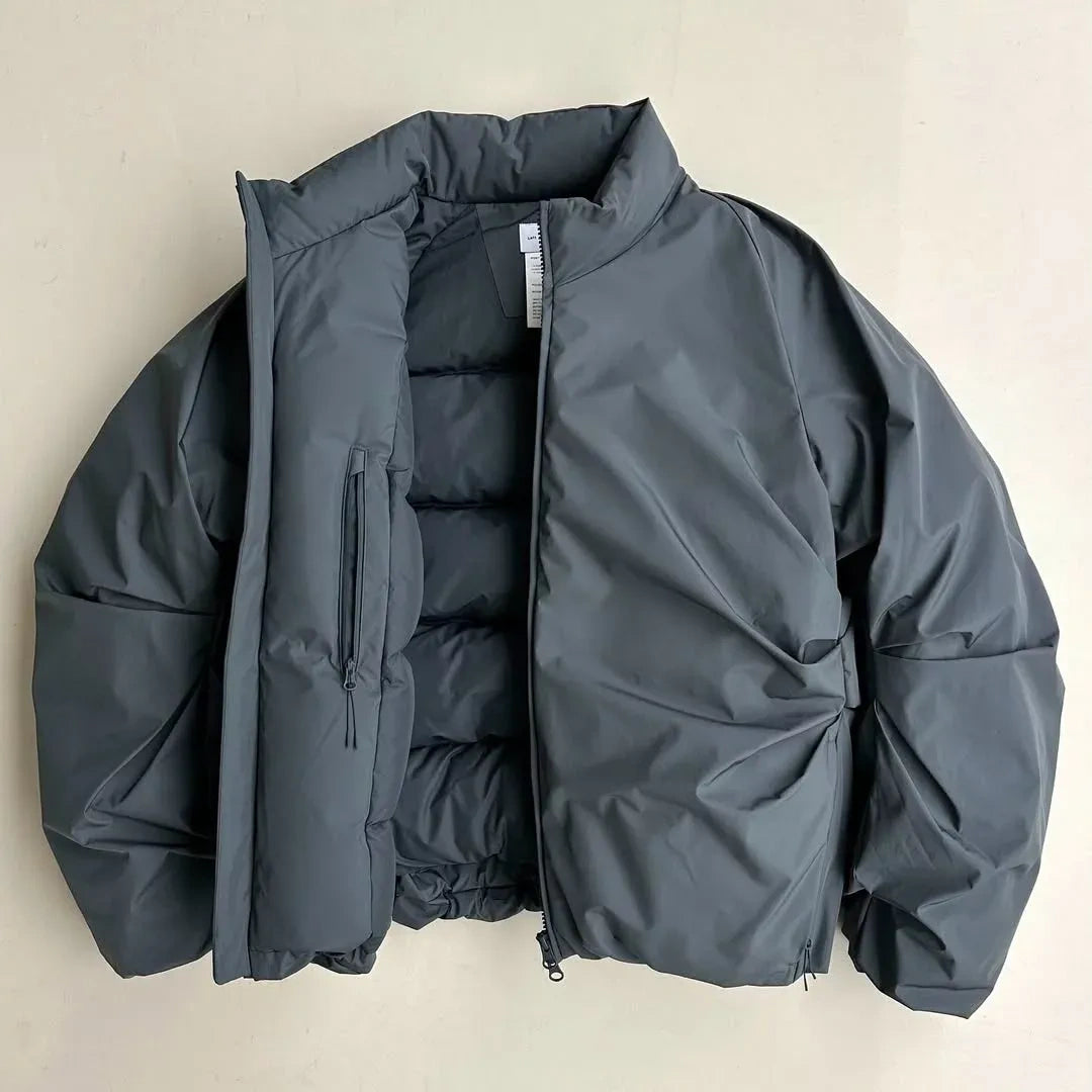 Relaxed Fit Slate Grey Puffer Jacket